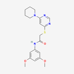 molecular formula C19H24N4O3S B2606561 N-(3,5-DIMETHOXYPHENYL)-2-{[6-(PIPERIDIN-1-YL)PYRIMIDIN-4-YL]SULFANYL}ACETAMIDE CAS No. 1031989-13-5
