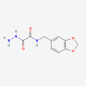 N-(1,3-benzodioxol-5-ylmethyl)-2-hydrazinyl-2-oxoacetamide