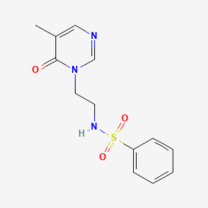 N-(2-(5-methyl-6-oxopyrimidin-1(6H)-yl)ethyl)benzenesulfonamide