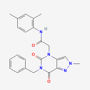2-(6-benzyl-2-methyl-5,7-dioxo-6,7-dihydro-2H-pyrazolo[4,3-d]pyrimidin-4(5H)-yl)-N-(2,4-dimethylphenyl)acetamide