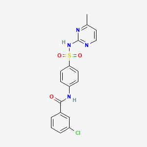 3-chloro-N-{4-[(4-methylpyrimidin-2-yl)sulfamoyl]phenyl}benzamide