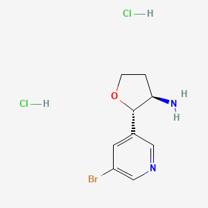 (2S,3R)-2-(5-Bromopyridin-3-yl)oxolan-3-amine;dihydrochloride
