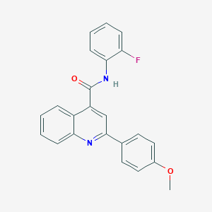 molecular formula C23H17FN2O2 B260661 N-(2-fluorophenyl)-2-(4-methoxyphenyl)quinoline-4-carboxamide 