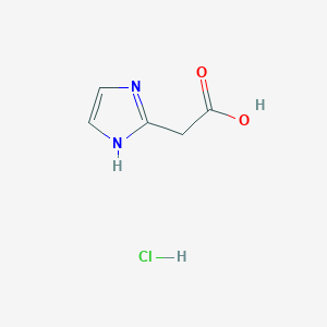 molecular formula C5H7ClN2O2 B2606613 2-(1H-咪唑-2-基)乙酸 盐酸盐 CAS No. 1297344-60-5