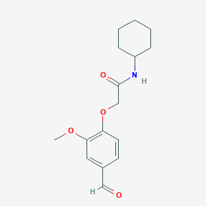 molecular formula C16H21NO4 B2606628 N-cyclohexyl-2-(4-formyl-2-methoxyphenoxy)acetamide CAS No. 811460-25-0