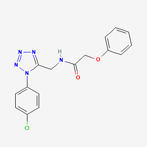 molecular formula C16H14ClN5O2 B2606629 N-{[1-(4-chlorophenyl)-1H-1,2,3,4-tetrazol-5-yl]methyl}-2-phenoxyacetamide CAS No. 1005306-14-8