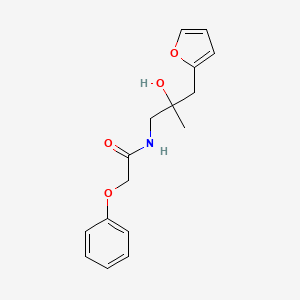 molecular formula C16H19NO4 B2606632 N-(3-(furan-2-yl)-2-hydroxy-2-methylpropyl)-2-phenoxyacetamide CAS No. 1795483-46-3