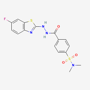 4-(2-(6-fluorobenzo[d]thiazol-2-yl)hydrazinecarbonyl)-N,N-dimethylbenzenesulfonamide