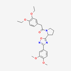 5-{1-[(3,4-Diethoxyphenyl)acetyl]pyrrolidin-2-yl}-3-(3,4-dimethoxyphenyl)-1,2,4-oxadiazole
