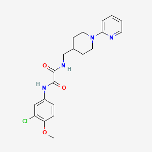 molecular formula C20H23ClN4O3 B2606666 N'-(3-chloro-4-methoxyphenyl)-N-{[1-(pyridin-2-yl)piperidin-4-yl]methyl}ethanediamide CAS No. 1235302-75-6
