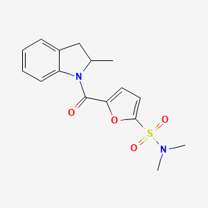 N,N-dimethyl-5-(2-methylindoline-1-carbonyl)furan-2-sulfonamide
