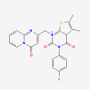 3-(4-fluorophenyl)-5,6-dimethyl-1-({4-oxo-4H-pyrido[1,2-a]pyrimidin-2-yl}methyl)-1H,2H,3H,4H-thieno[2,3-d]pyrimidine-2,4-dione
