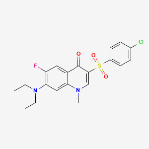 3-((4-chlorophenyl)sulfonyl)-7-(diethylamino)-6-fluoro-1-methylquinolin-4(1H)-one