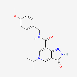 5-isopropyl-N-(4-methoxybenzyl)-3-oxo-3,5-dihydro-2H-pyrazolo[4,3-c]pyridine-7-carboxamide