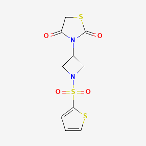 3-(1-(Thiophen-2-ylsulfonyl)azetidin-3-yl)thiazolidine-2,4-dione