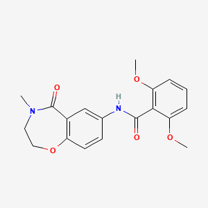 2,6-dimethoxy-N-(4-methyl-5-oxo-2,3,4,5-tetrahydrobenzo[f][1,4]oxazepin-7-yl)benzamide