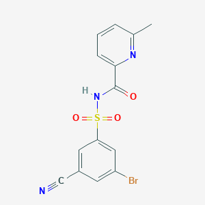 N-(3-bromo-5-cyanobenzenesulfonyl)-6-methylpyridine-2-carboxamide