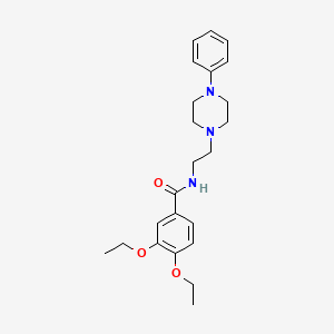 3,4-diethoxy-N-[2-(4-phenylpiperazin-1-yl)ethyl]benzamide
