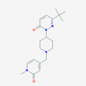 molecular formula C20H28N4O2 B2606755 6-Tert-butyl-2-[1-[(1-methyl-2-oxopyridin-4-yl)methyl]piperidin-4-yl]pyridazin-3-one CAS No. 2320144-76-9