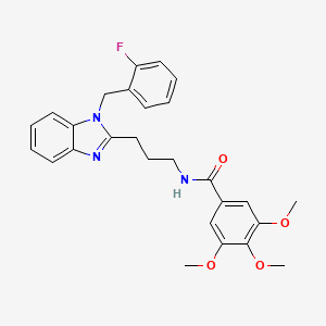 N-{3-[1-(2-fluorobenzyl)-1H-benzimidazol-2-yl]propyl}-3,4,5-trimethoxybenzamide