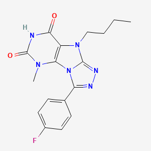 9-butyl-3-(4-fluorophenyl)-5-methyl-5H-[1,2,4]triazolo[4,3-e]purine-6,8(7H,9H)-dione
