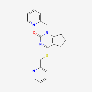 1-(pyridin-2-ylmethyl)-4-((pyridin-2-ylmethyl)thio)-6,7-dihydro-1H-cyclopenta[d]pyrimidin-2(5H)-one