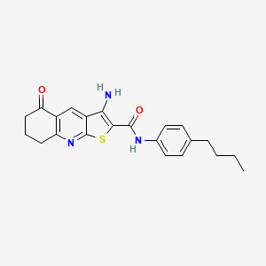 3-amino-N-(4-butylphenyl)-5-oxo-5,6,7,8-tetrahydrothieno[2,3-b]quinoline-2-carboxamide