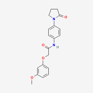 2-(3-methoxyphenoxy)-N-(4-(2-oxopyrrolidin-1-yl)phenyl)acetamide