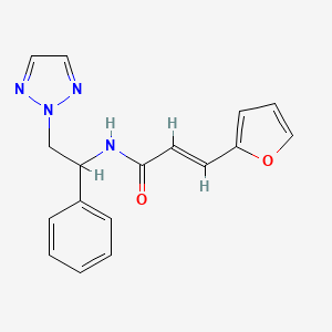 (E)-3-(furan-2-yl)-N-(1-phenyl-2-(2H-1,2,3-triazol-2-yl)ethyl)acrylamide