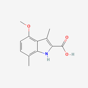 4-methoxy-3,7-dimethyl-1H-indole-2-carboxylic acid