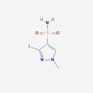 molecular formula C4H6IN3O2S B2606776 3-Iodo-1-methylpyrazole-4-sulfonamide CAS No. 1946822-01-0