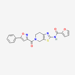 N-(5-(5-phenylisoxazole-3-carbonyl)-4,5,6,7-tetrahydrothiazolo[5,4-c]pyridin-2-yl)furan-2-carboxamide