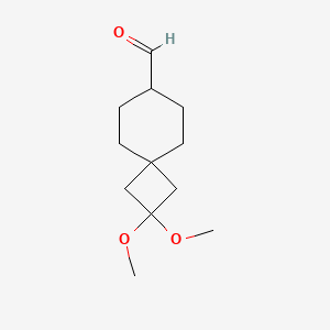 2,2-Dimethoxyspiro[3.5]nonane-7-carbaldehyde