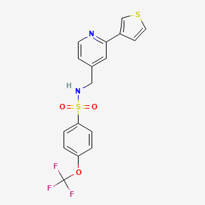N-((2-(thiophen-3-yl)pyridin-4-yl)methyl)-4-(trifluoromethoxy)benzenesulfonamide