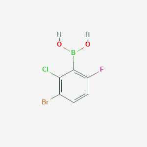 molecular formula C6H4BBrClFO2 B2606803 3-Bromo-2-chloro-6-fluorophenylboronic acid CAS No. 1451393-16-0