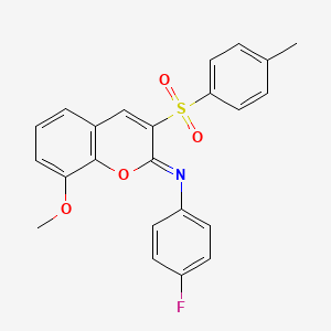 (Z)-4-fluoro-N-(8-methoxy-3-tosyl-2H-chromen-2-ylidene)aniline