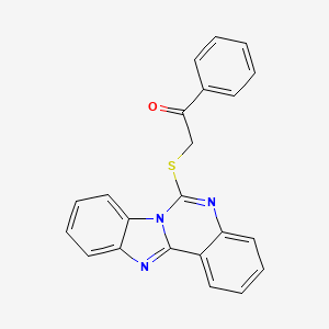 2-(Benzimidazo[1,2-c]quinazolin-6-ylthio)-1-phenylethanone