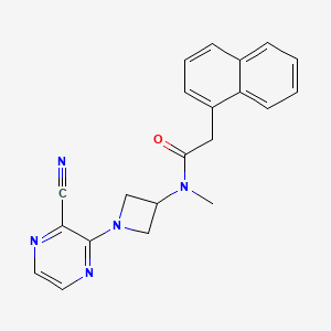molecular formula C21H19N5O B2606842 N-[1-(3-cyanopyrazin-2-yl)azetidin-3-yl]-N-methyl-2-(naphthalen-1-yl)acetamide CAS No. 2380190-86-1