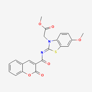(Z)-methyl 2-(6-methoxy-2-((2-oxo-2H-chromene-3-carbonyl)imino)benzo[d]thiazol-3(2H)-yl)acetate