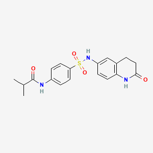 molecular formula C19H21N3O4S B2606871 N-(4-(N-(2-氧代-1,2,3,4-四氢喹啉-6-基)磺酰氨基)苯基)异丁酰胺 CAS No. 922006-09-5