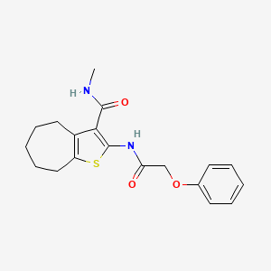 N-methyl-2-(2-phenoxyacetamido)-5,6,7,8-tetrahydro-4H-cyclohepta[b]thiophene-3-carboxamide