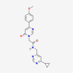 N-((6-cyclopropylpyrimidin-4-yl)methyl)-2-(4-(4-methoxyphenyl)-6-oxopyrimidin-1(6H)-yl)acetamide