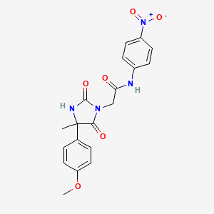 2-[4-(4-methoxyphenyl)-4-methyl-2,5-dioxoimidazolidin-1-yl]-N-(4-nitrophenyl)acetamide