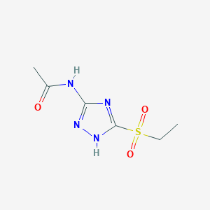 molecular formula C6H10N4O3S B260688 N-(5-ethylsulfonyl-1H-1,2,4-triazol-3-yl)acetamide 