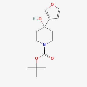 molecular formula C14H21NO4 B2606894 1-Boc-4-(3-furyl)-4-piperidinol CAS No. 2155875-73-1
