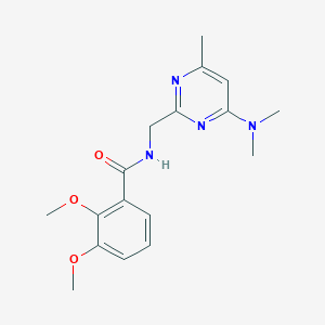 molecular formula C17H22N4O3 B2606923 N-((4-(dimethylamino)-6-methylpyrimidin-2-yl)methyl)-2,3-dimethoxybenzamide CAS No. 1797662-34-0