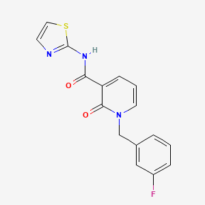 molecular formula C16H12FN3O2S B2606926 1-(3-氟苯甲基)-2-酮-N-(噻唑-2-基)-1,2-二氢吡啶-3-羧酰胺 CAS No. 951527-38-1