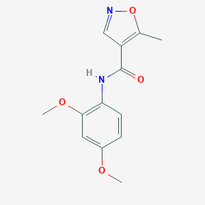 molecular formula C13H14N2O4 B260693 N-(2,4-dimethoxyphenyl)-5-methyl-4-isoxazolecarboxamide 