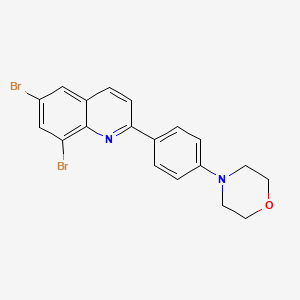 molecular formula C19H16Br2N2O B2606930 6,8-Dibromo-2-(4-morpholinophenyl)quinoline CAS No. 861210-53-9