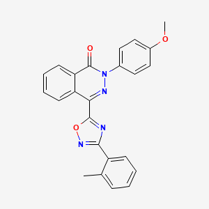 molecular formula C24H18N4O3 B2606959 2-(4-methoxyphenyl)-4-[3-(2-methylphenyl)-1,2,4-oxadiazol-5-yl]-1,2-dihydrophthalazin-1-one CAS No. 1358402-15-9
